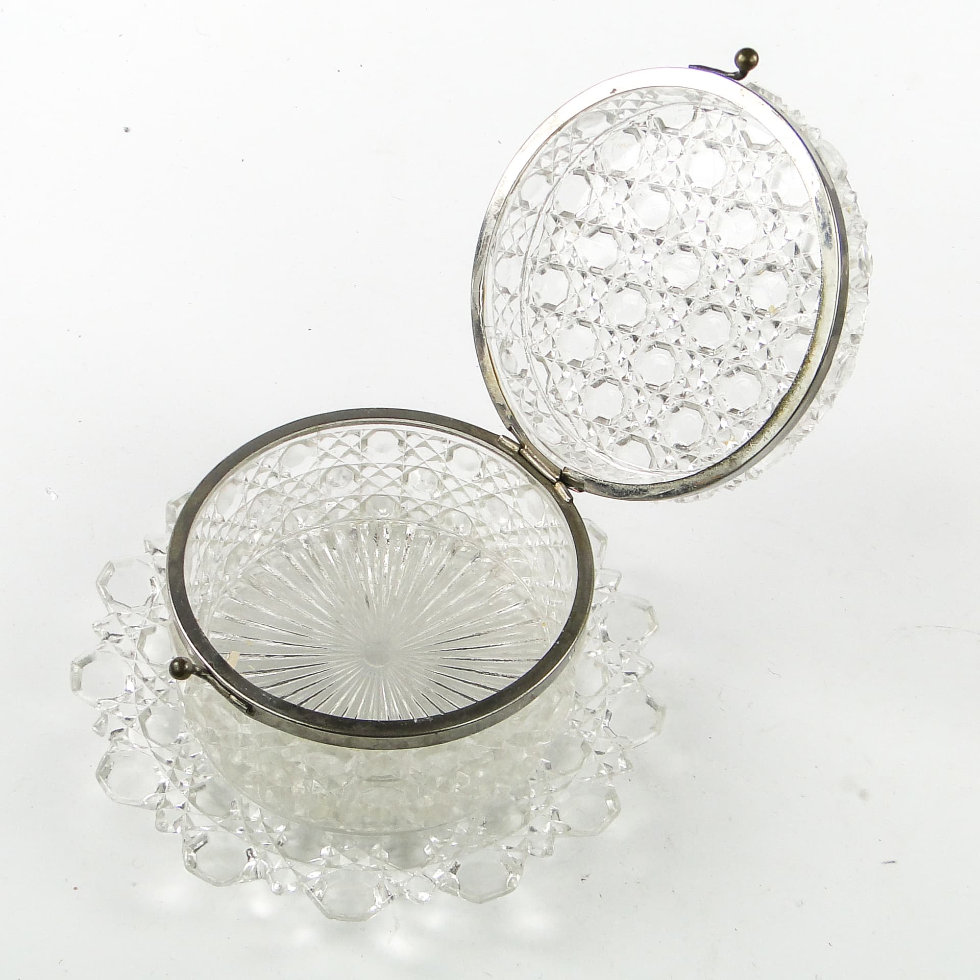 Art Deco bonbonnière, glass, HSG Ząbkowice, Poland, 1930s. - 110343