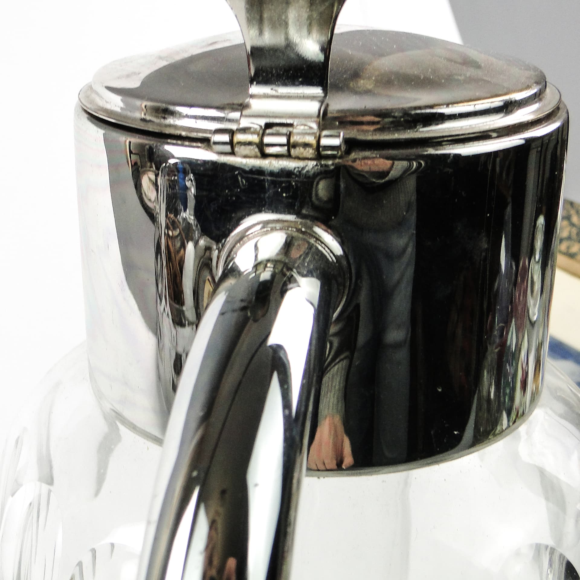 Dzban na wino Art Deco, szkło transparentne, Niemcy, lata 20. - 110433