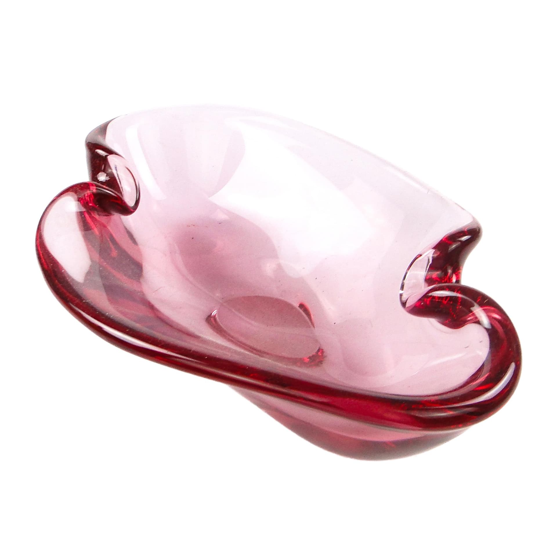 Mid-century modern bowl, glass, Val Saint Lambert, Belgium, 1950s.