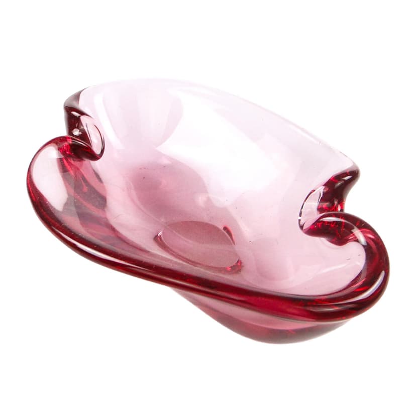 Mid-century modern bowl, glass, Val Saint Lambert, Belgium, 1950s.