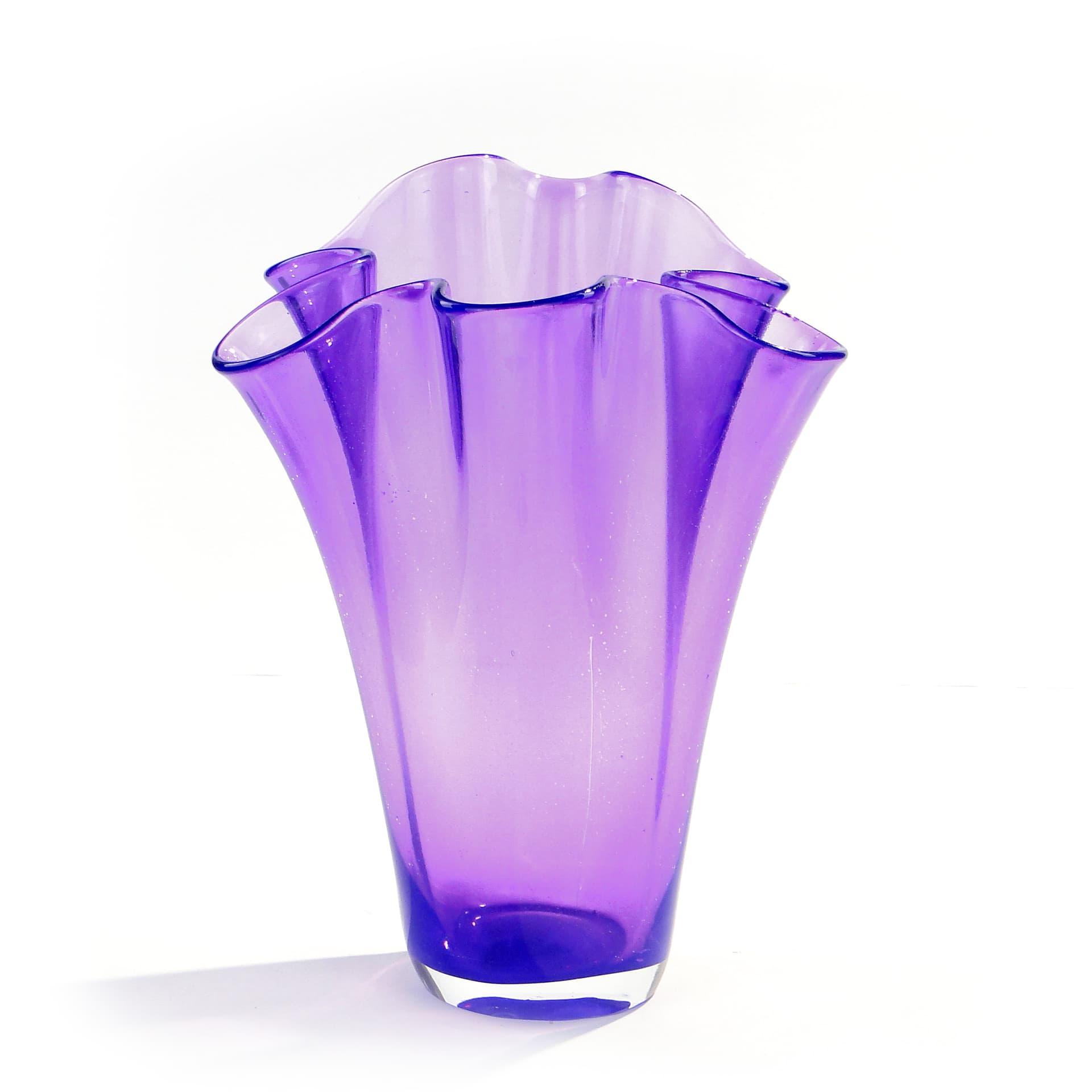 Wazon Chusta, fiolet, szkło, Polska, lata 80. - 7910