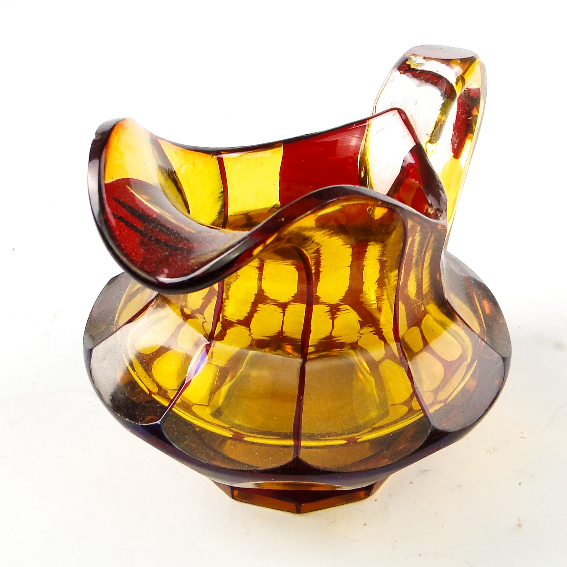 Biedermeier cream jug, double-layered glass, Bohemia, Czech Republic, 19th c. - 110505