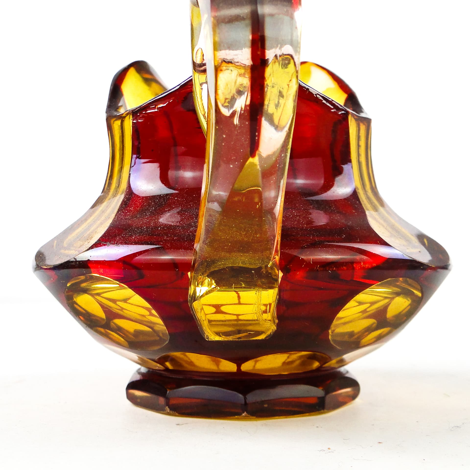 Biedermeier cream jug, double-layered glass, Bohemia, Czech Republic, 19th c. - 110503