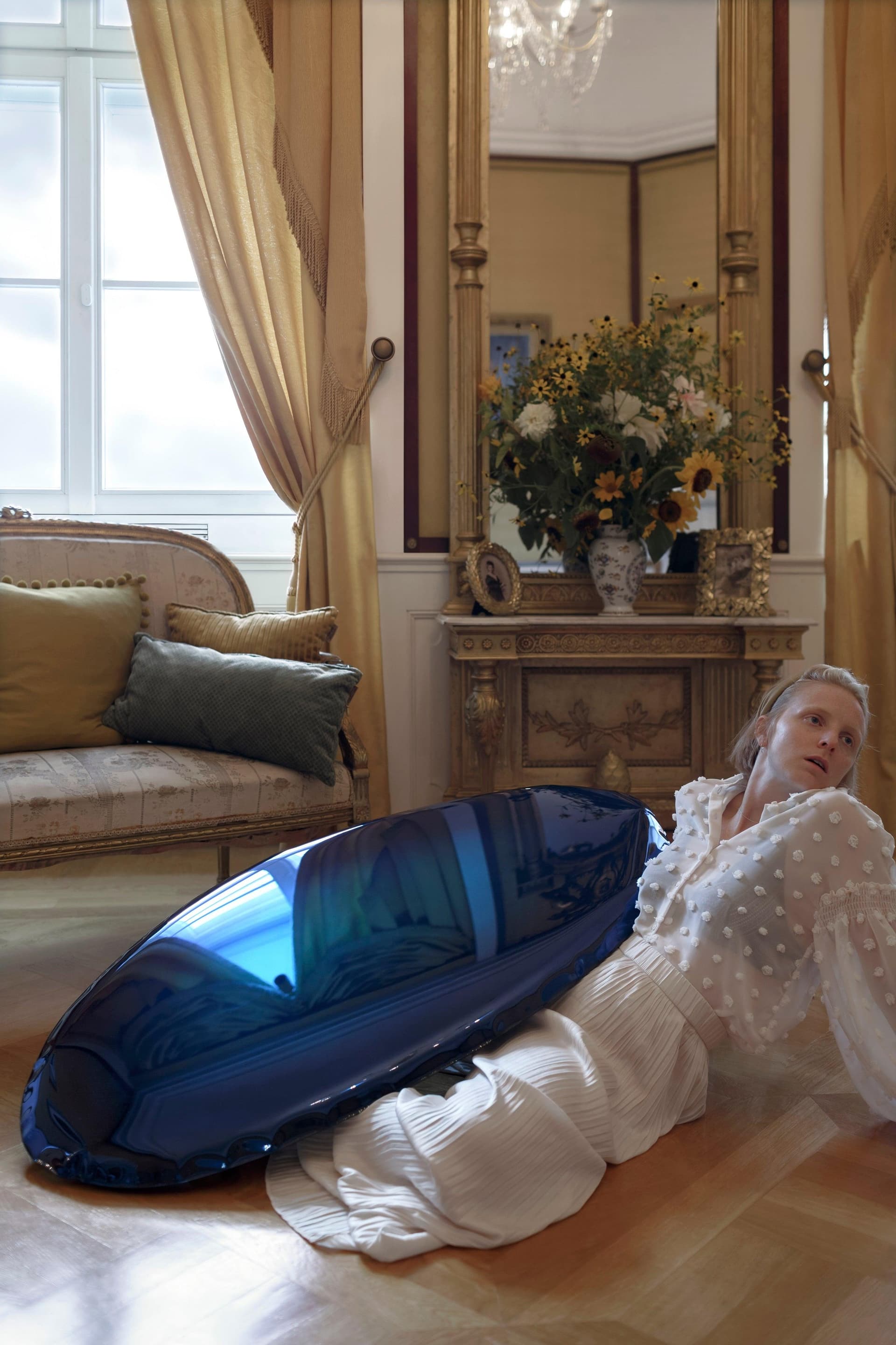 TAFLA O wall mirror blue O4.5, Zieta Studio - 118673