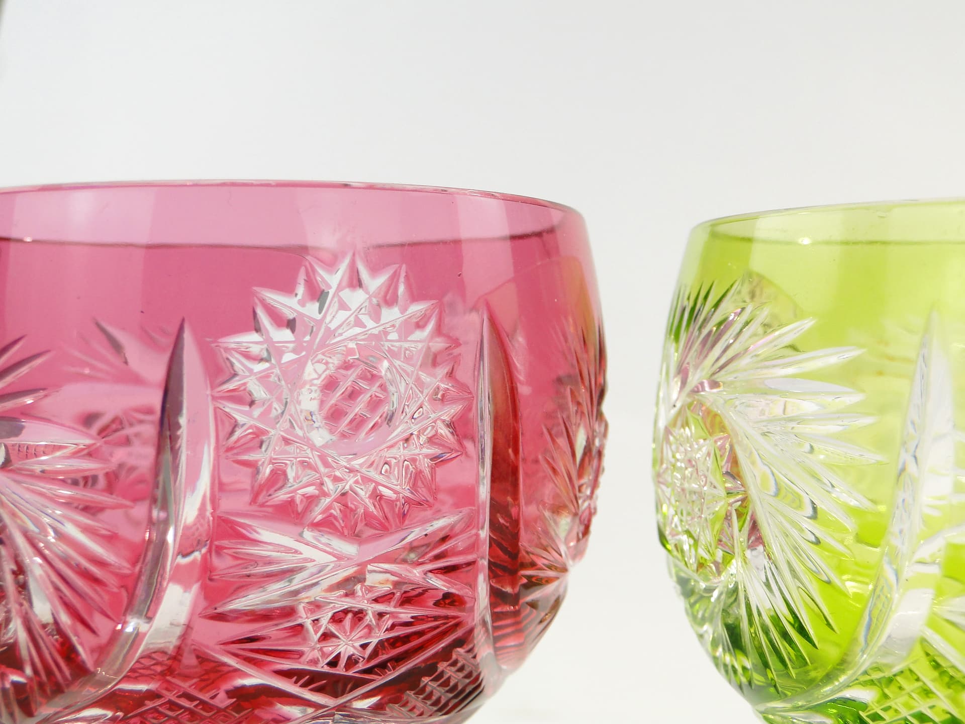 Set of Wine Goblets, multicolor crystal, Nachtmann, Germany, 1960s. - 7932