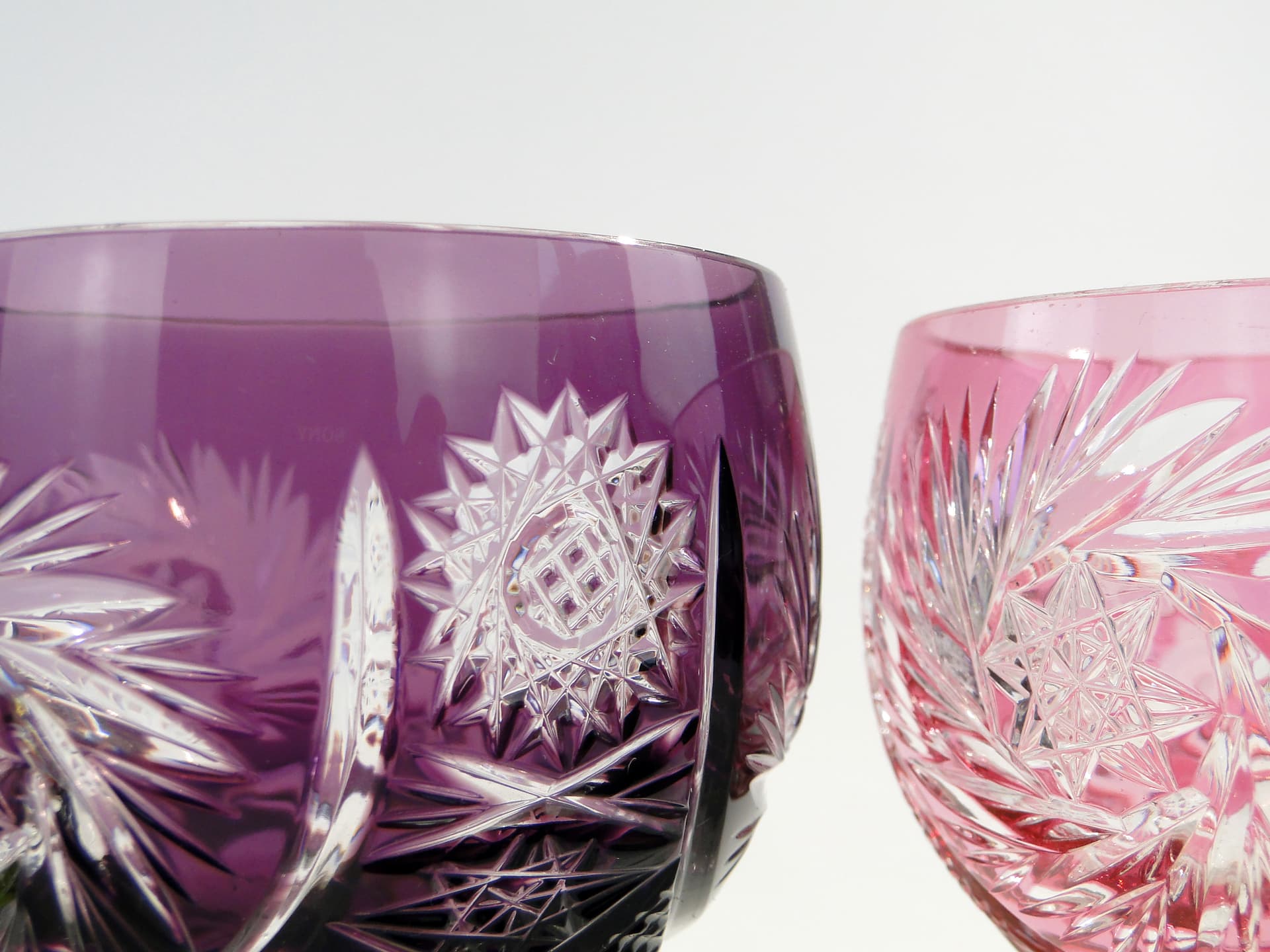 Set of Wine Goblets, multicolor crystal, Nachtmann, Germany, 1960s. - 7933
