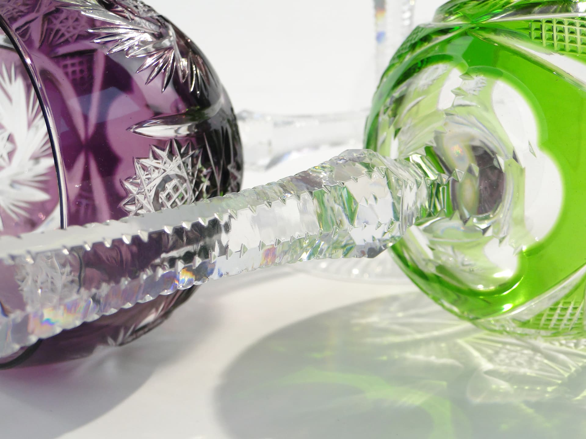 Set of Wine Goblets, multicolor crystal, Nachtmann, Germany, 1960s. - 7931