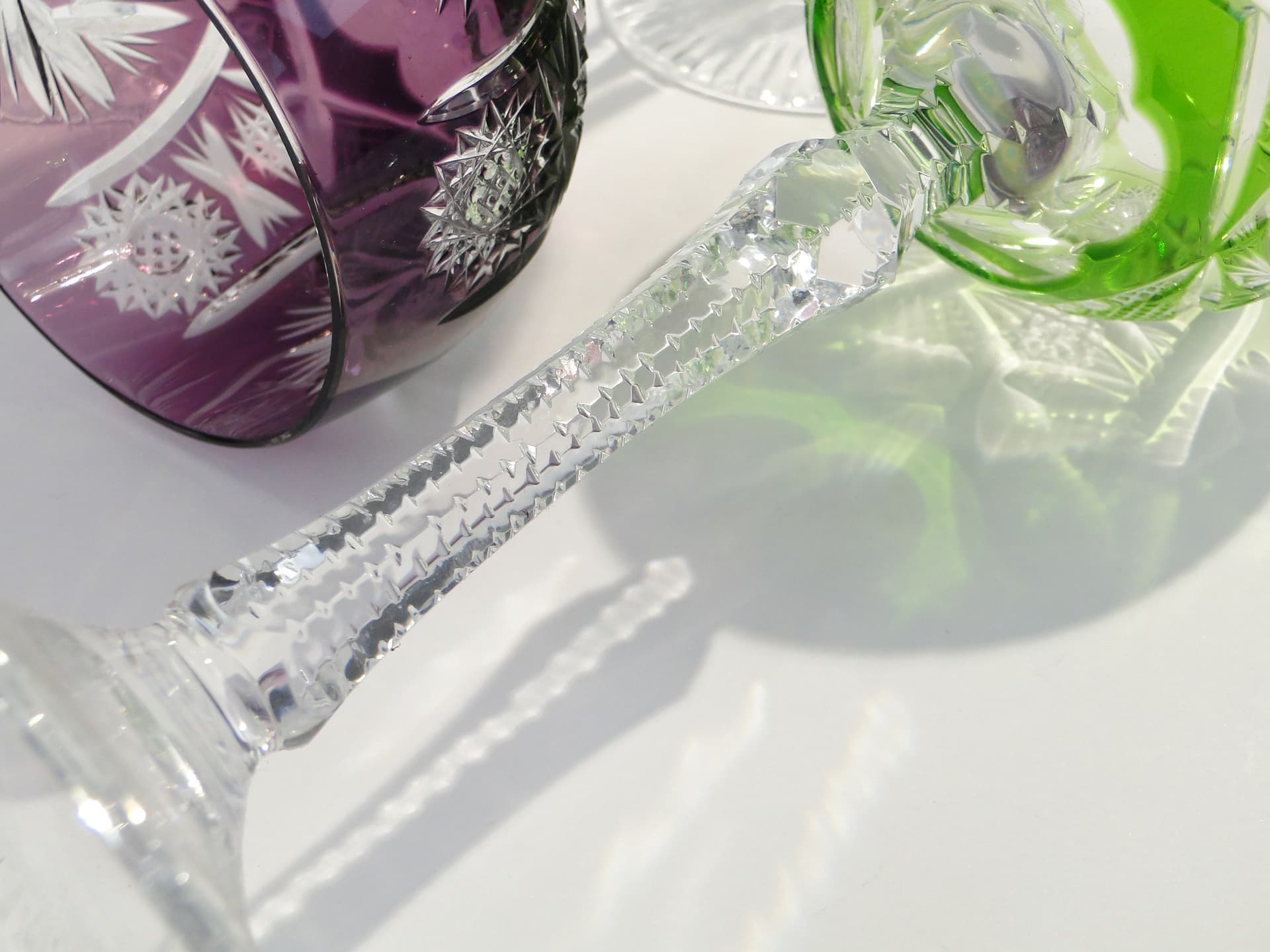 Set of Wine Goblets, multicolor crystal, Nachtmann, Germany, 1960s. - 7928