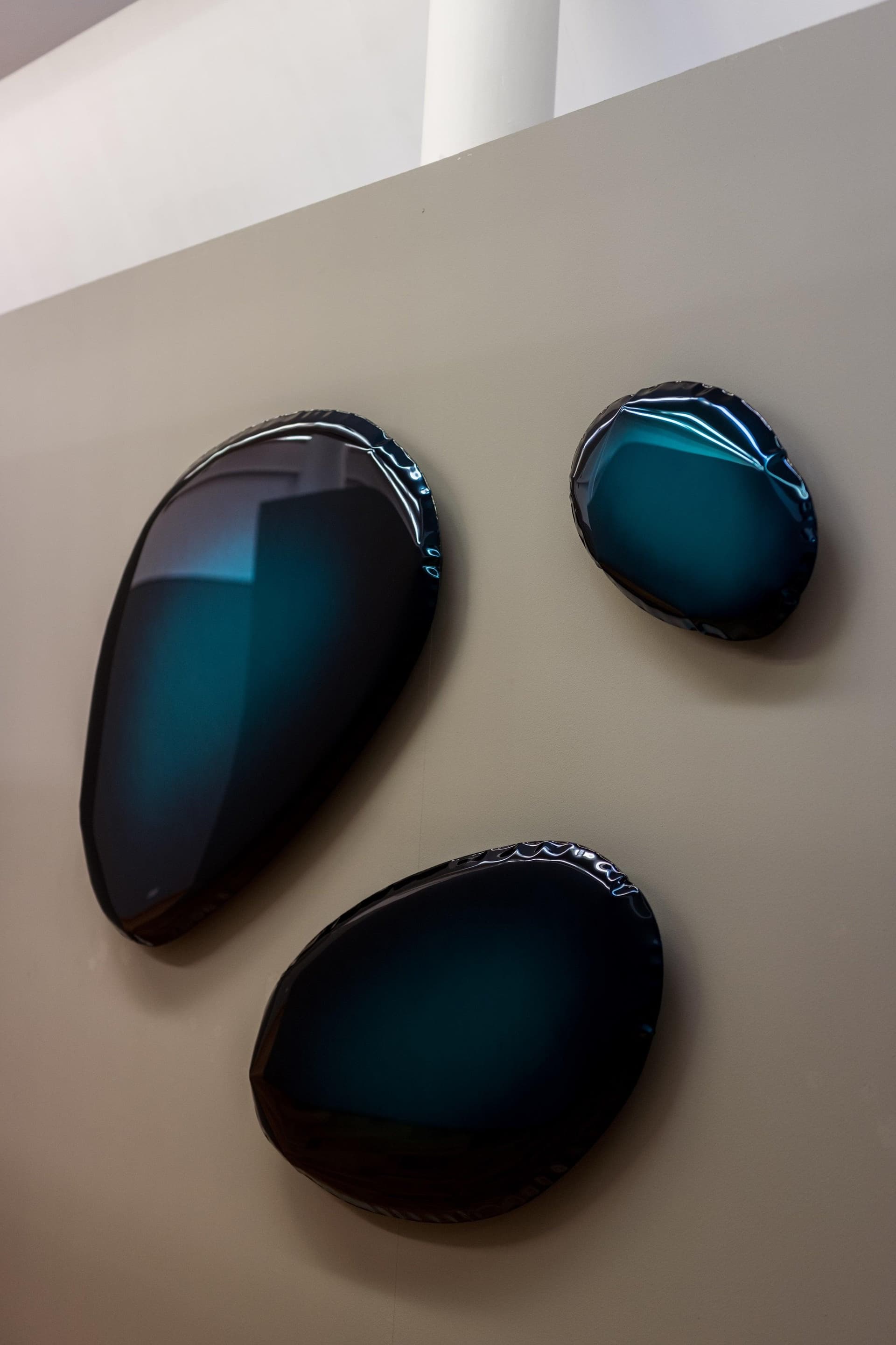 TAFLA O wall mirror, blue, O4, Zieta Studio - 118648