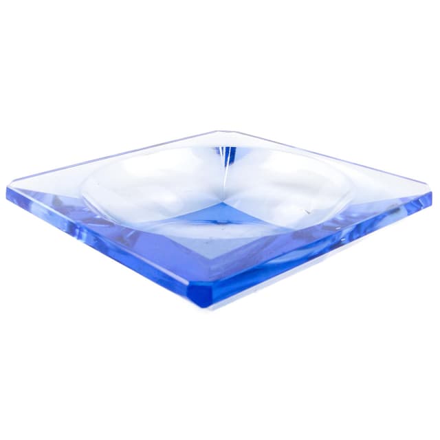 Organizer, Art Deco, blue crystal, Bohemia, Czech Republic, 1930s. - DIMENSION