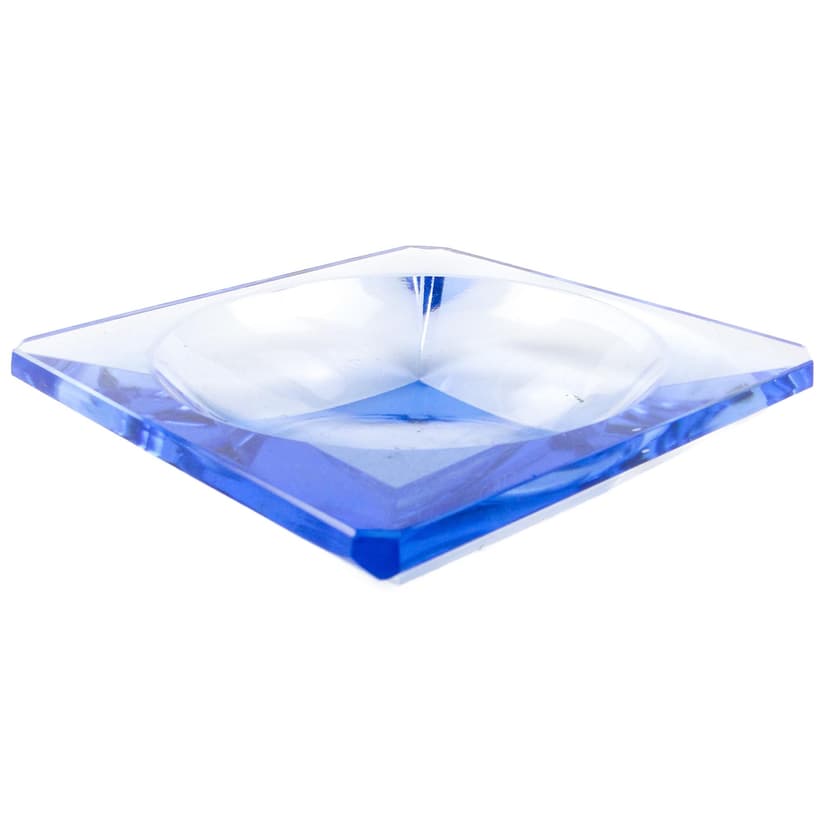 Przybornik, Art Deco, kryształ niebieski, Bohemia, Czechy, lata 30.