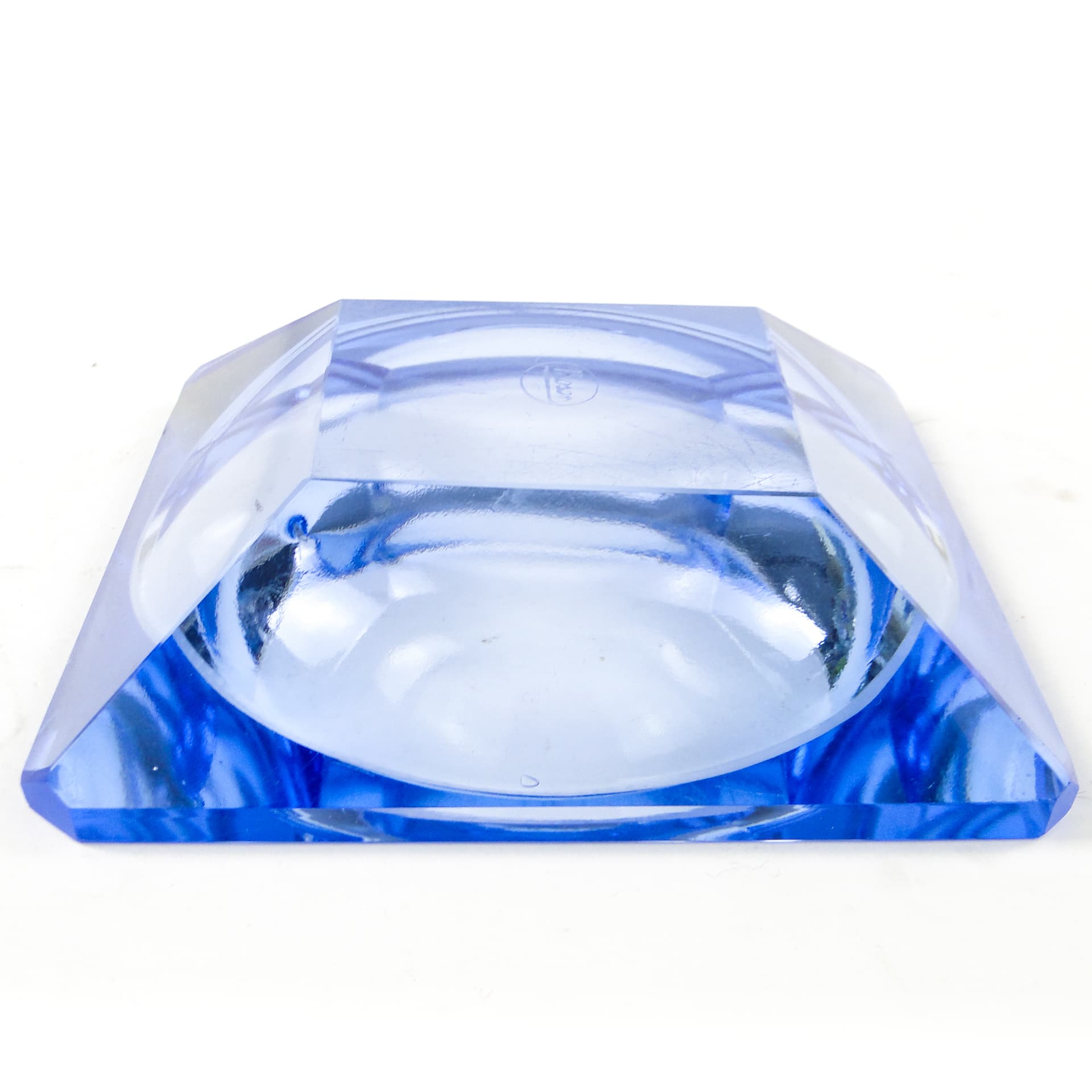 Organizer, Art Deco, blue crystal, Bohemia, Czech Republic, 1930s. - 110635