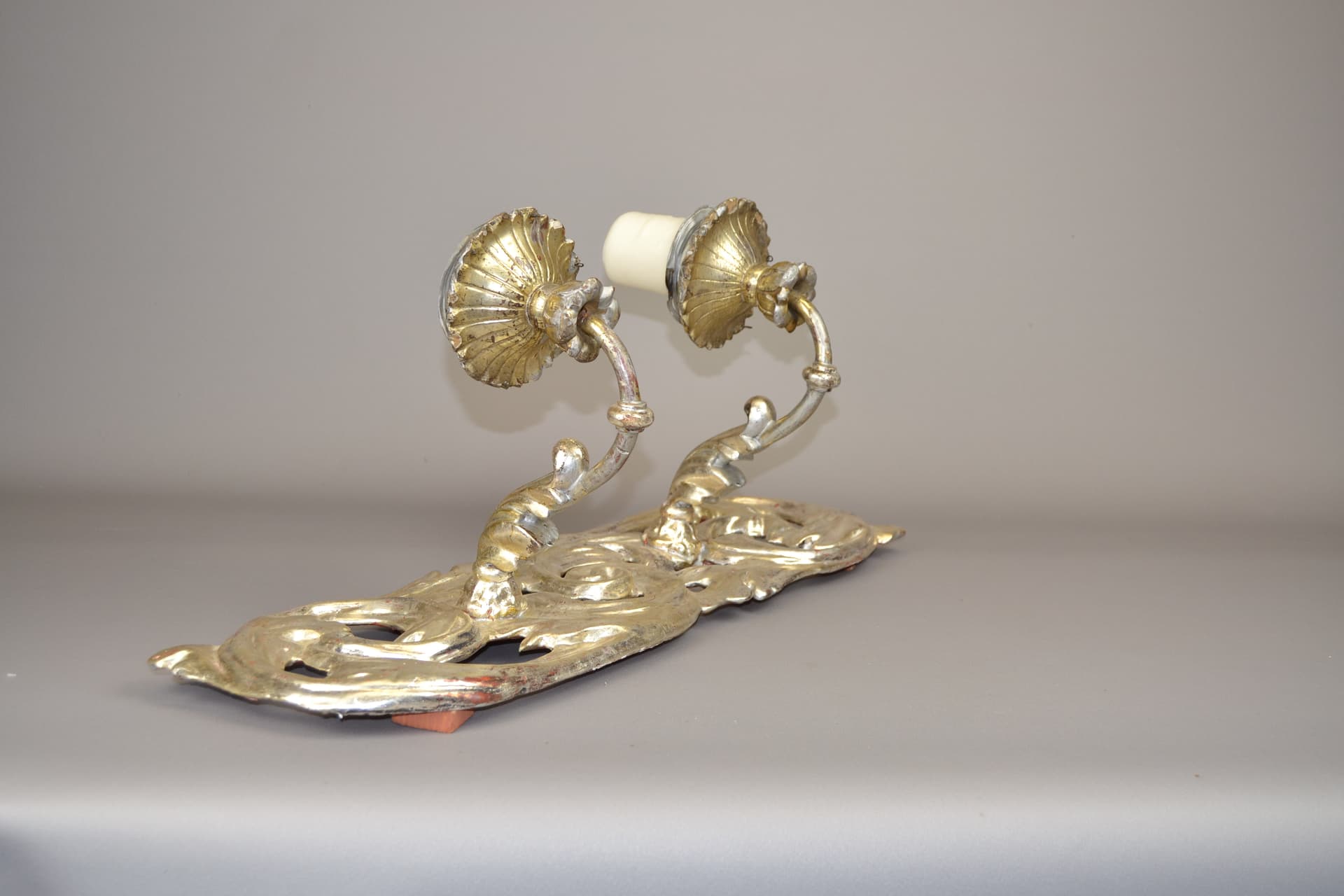 Kinkiet barokowy, srebro, drewno, Europa Zachodnia, XVIII w. - 932