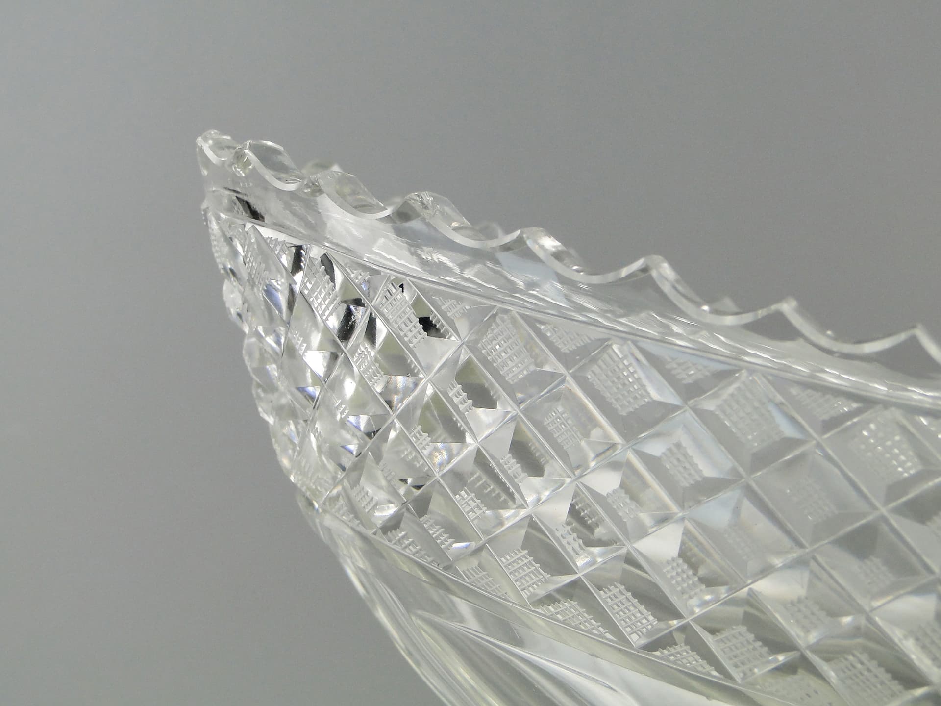 Wazon żardiniera, kryształ transparentny, Baccarat, Francja, początek XX w. - 7942