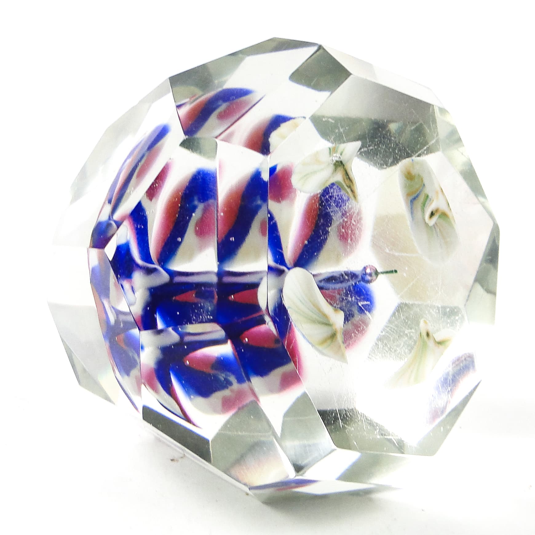 Bohemian paperweight, crystal, Bohemia, Czech Republic, 19th c. - 110674