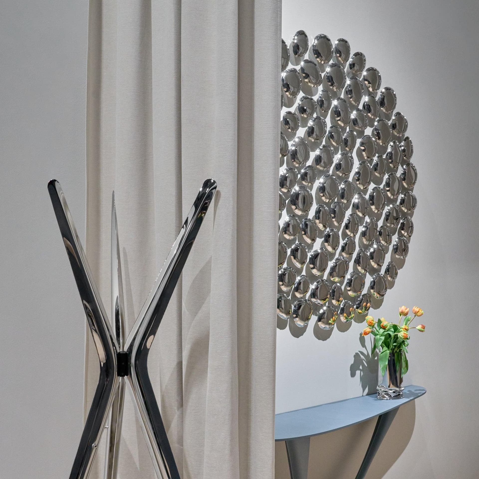 Wieszak stojący SNOPEK stalowy, srebrny, Zieta Studio - 118034