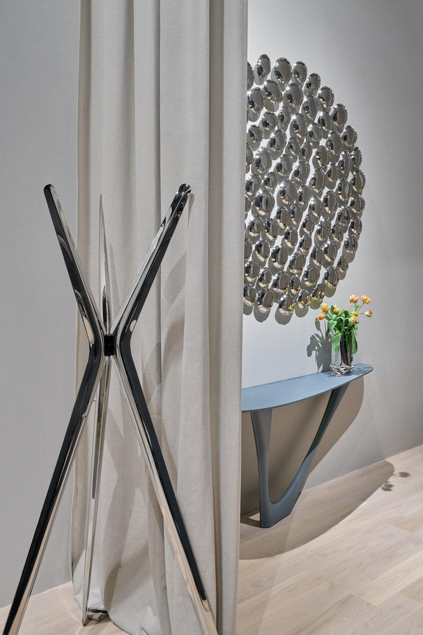 Wieszak stojący SNOPEK stalowy, srebrny, Zieta Studio - 118029