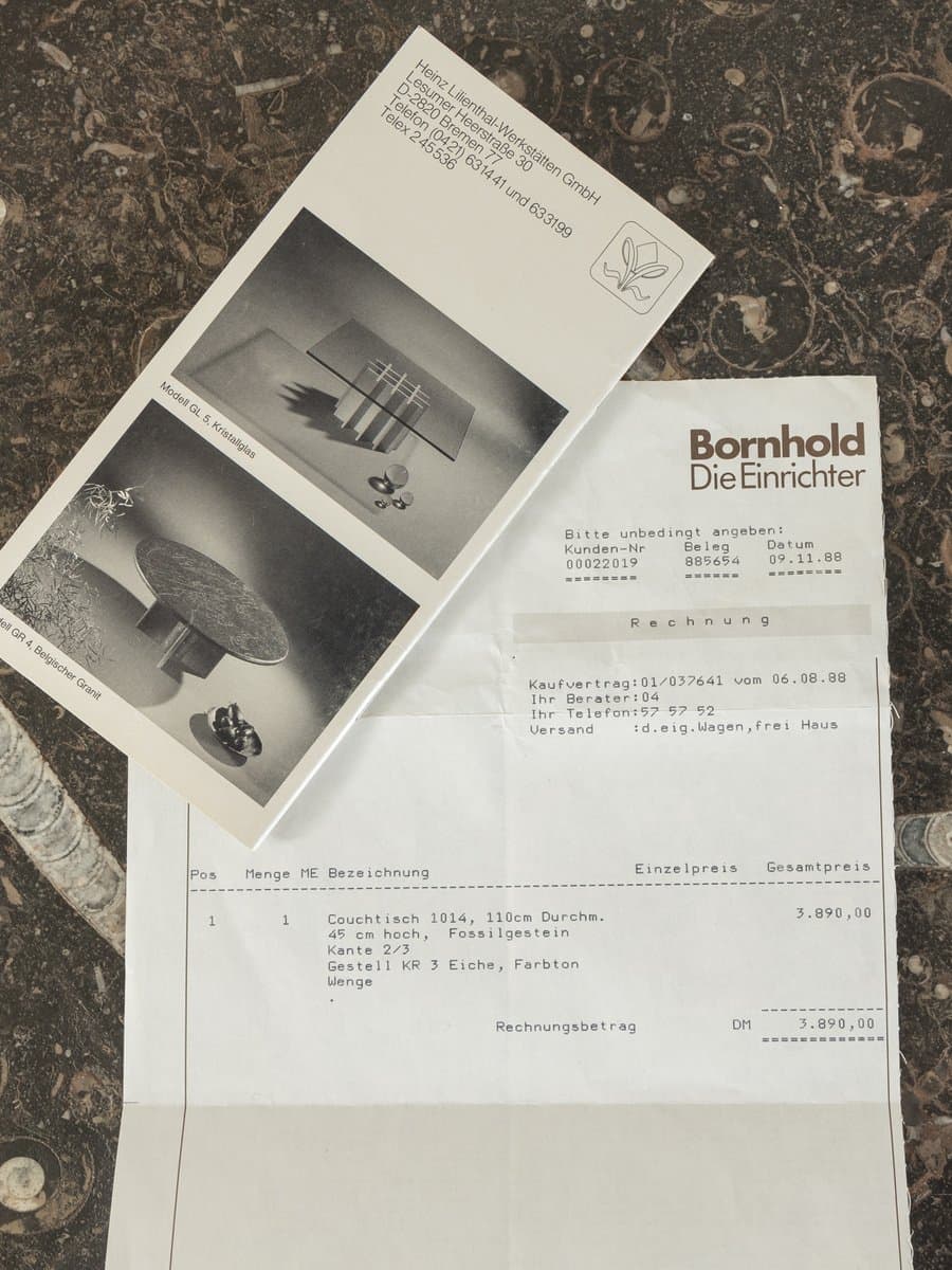 Stolik kawowy proj. Heinza Lilenthala - unikat - 111219