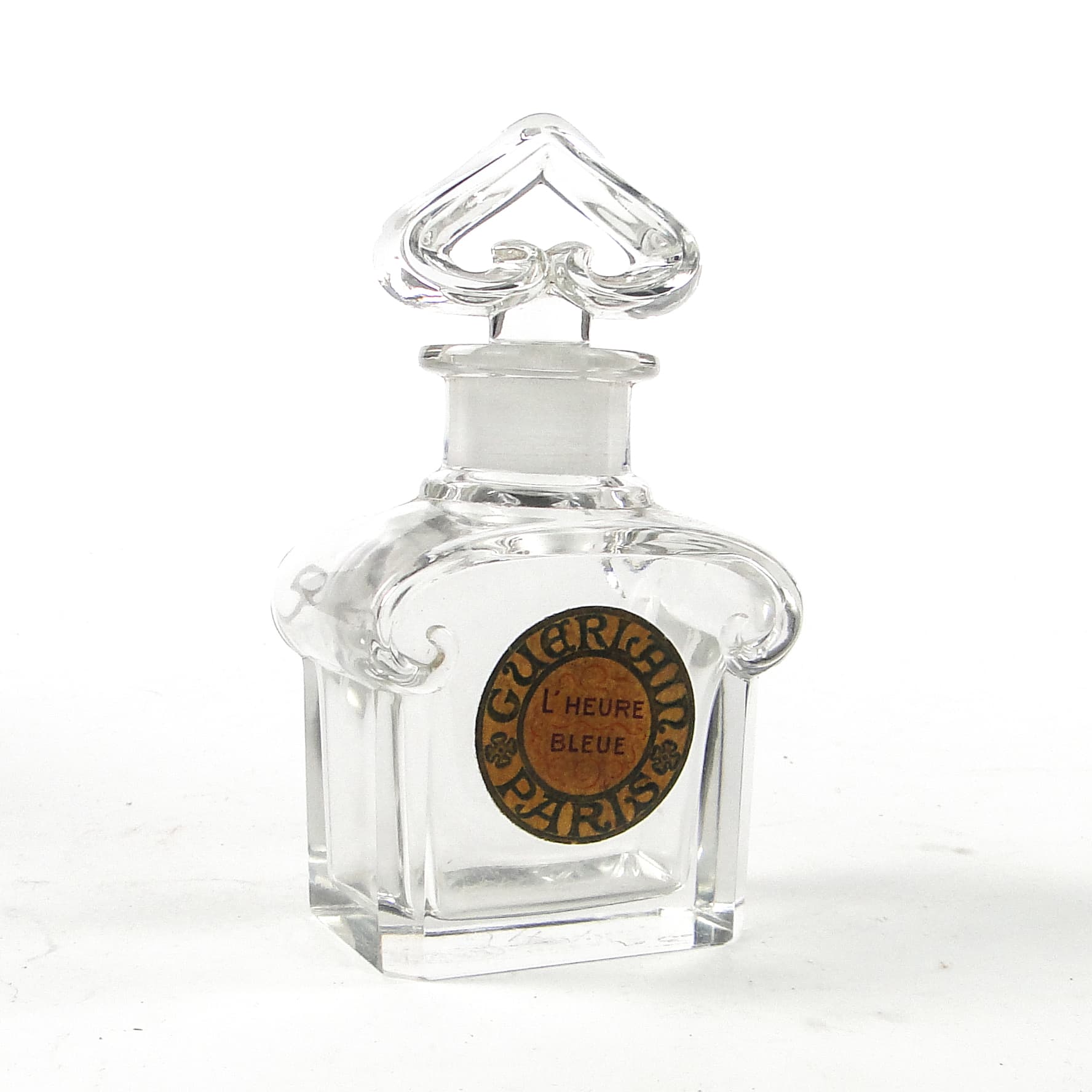 Art Nouveau perfume bottle, pressed glass, France, 1950s. - 111398