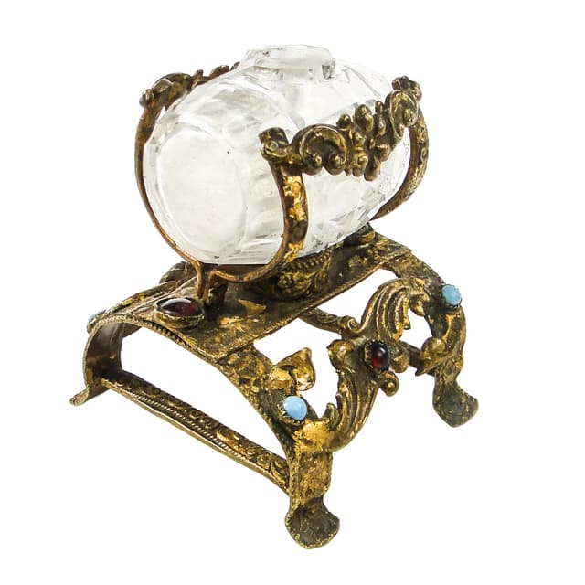 Biedermeier Perfume Bottle, Bohemia, Czech Republic, 19th c. - DIMENSION