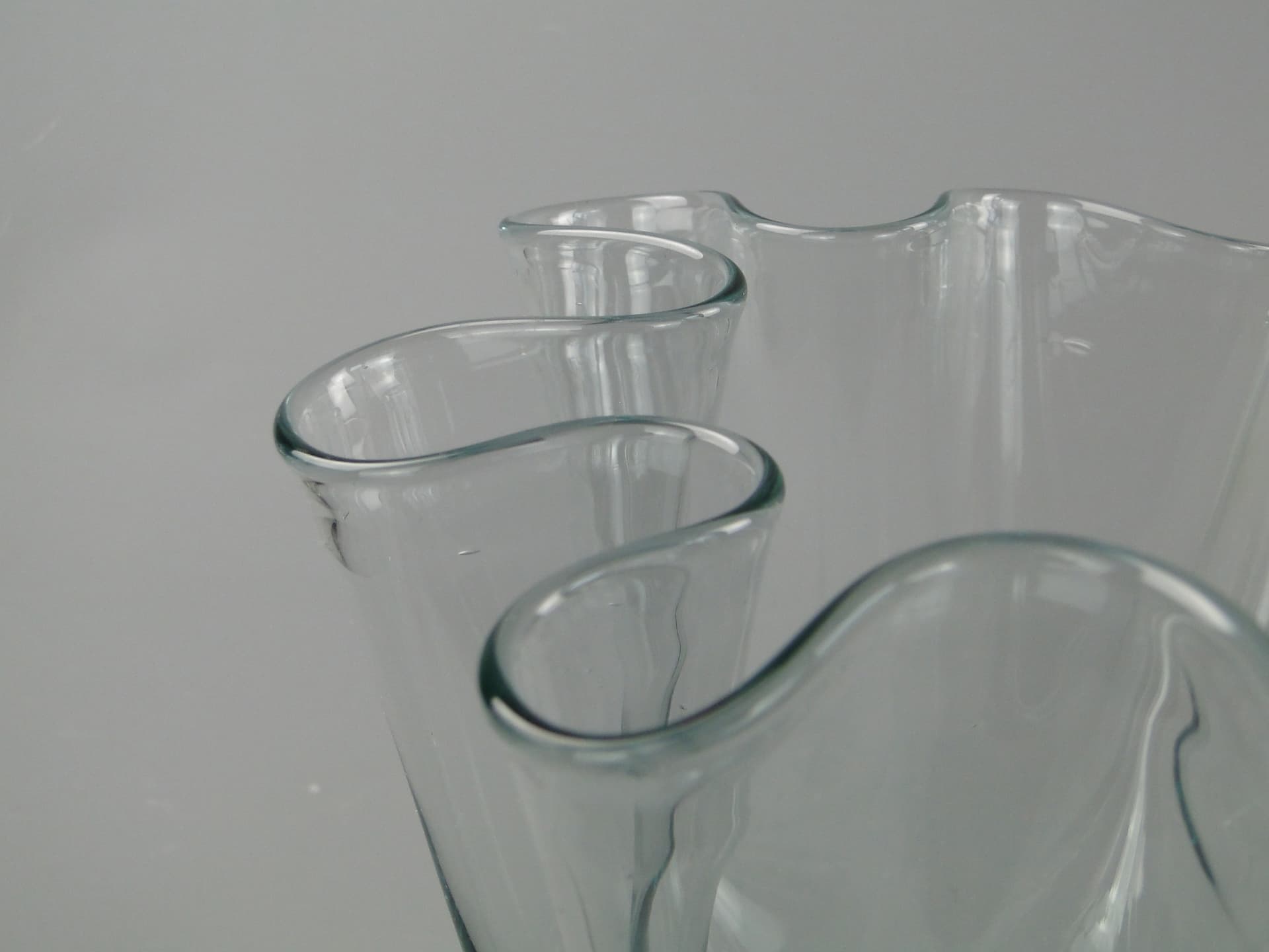 Wazon Chusta, szkło transparentne, Polska, lata 80. - 8032