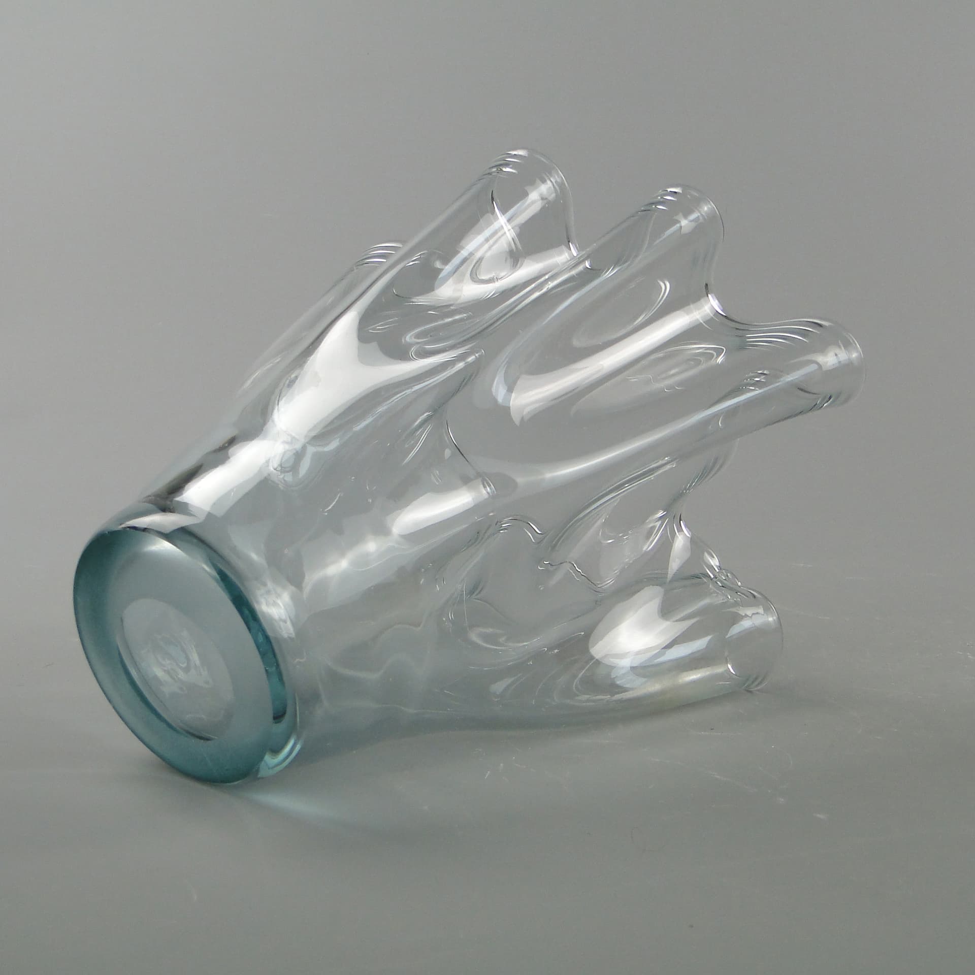 Wazon Chusta, szkło transparentne, Polska, lata 80. - 8029