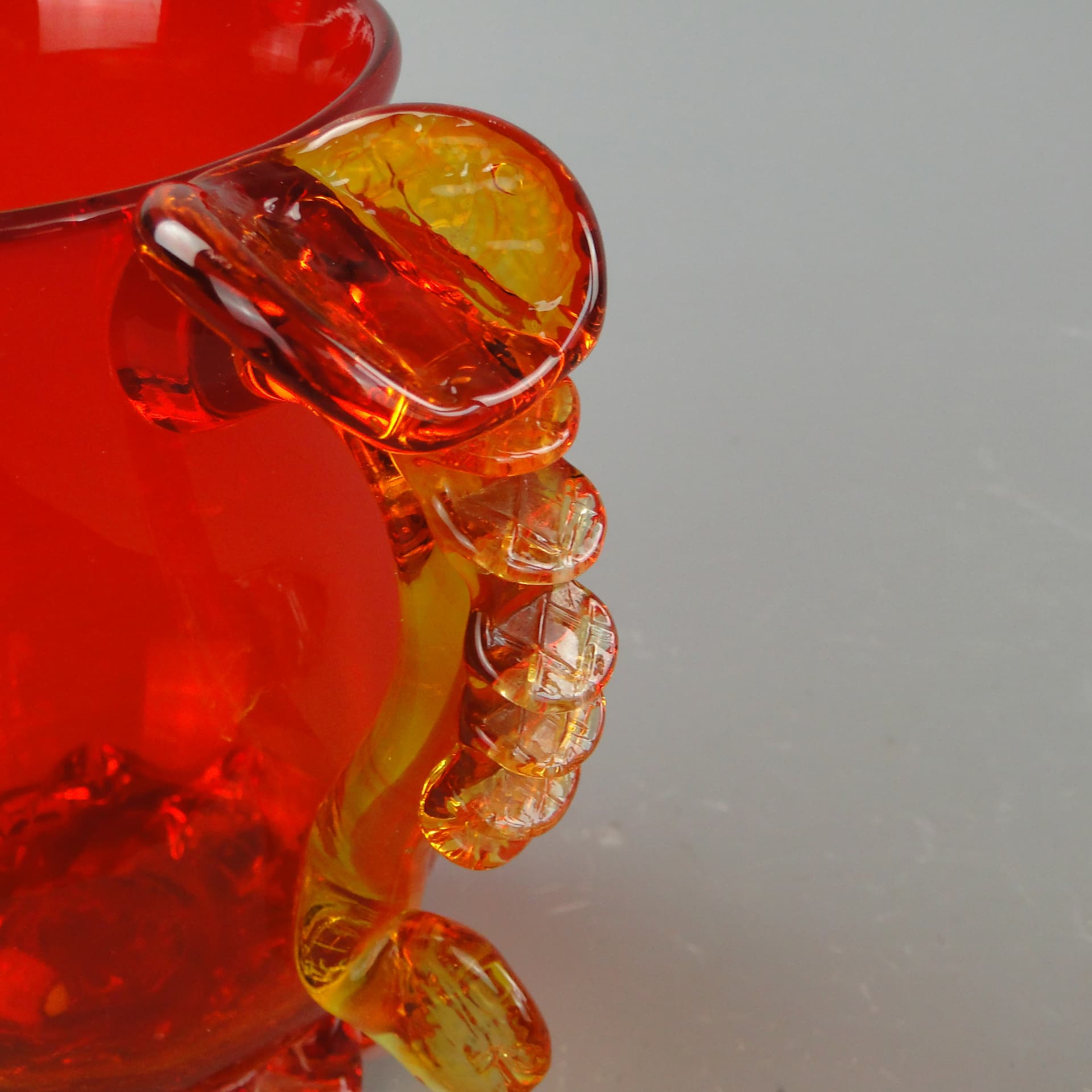 Wazon artystyczny, multikolor, szkło, proj. J. Słuczan-Orkusz, Polska, lata 70. - 8043