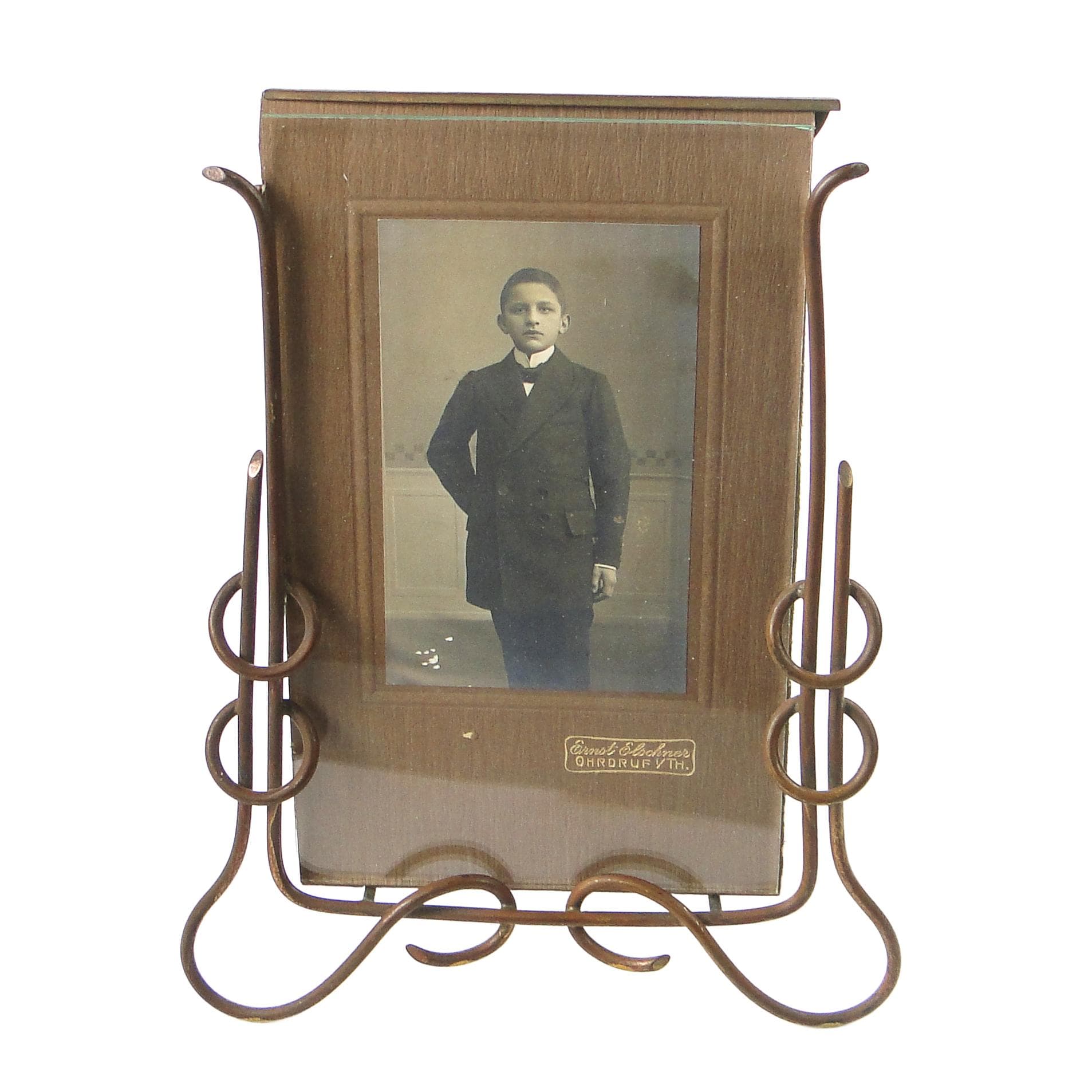 Ramka na zdjęcie Art Nouveau, mosiądz, Francja, początek XX w.