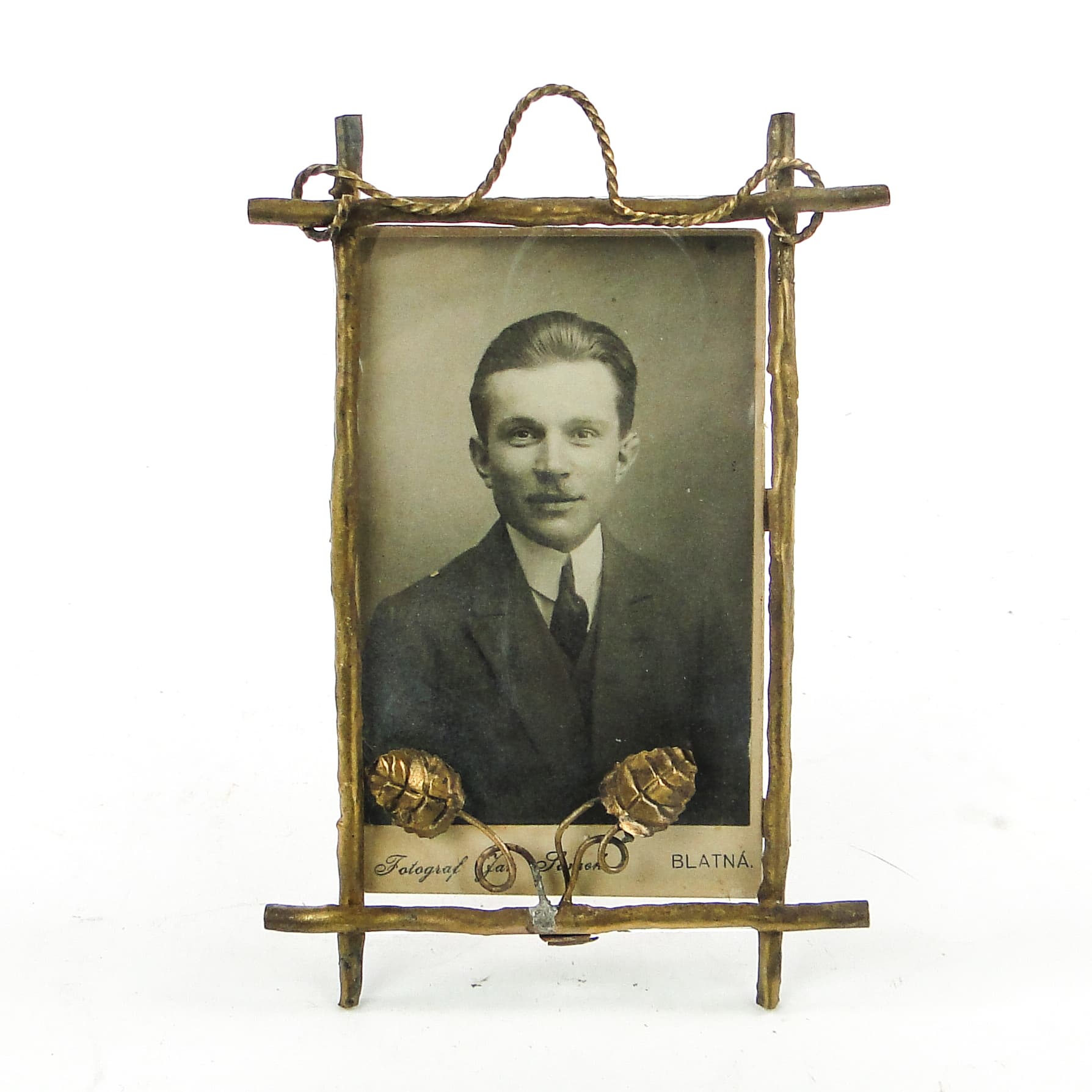 Ramka na zdjęcie Art Nouveau, mosiądz, Francja, początek XX w. - 111673