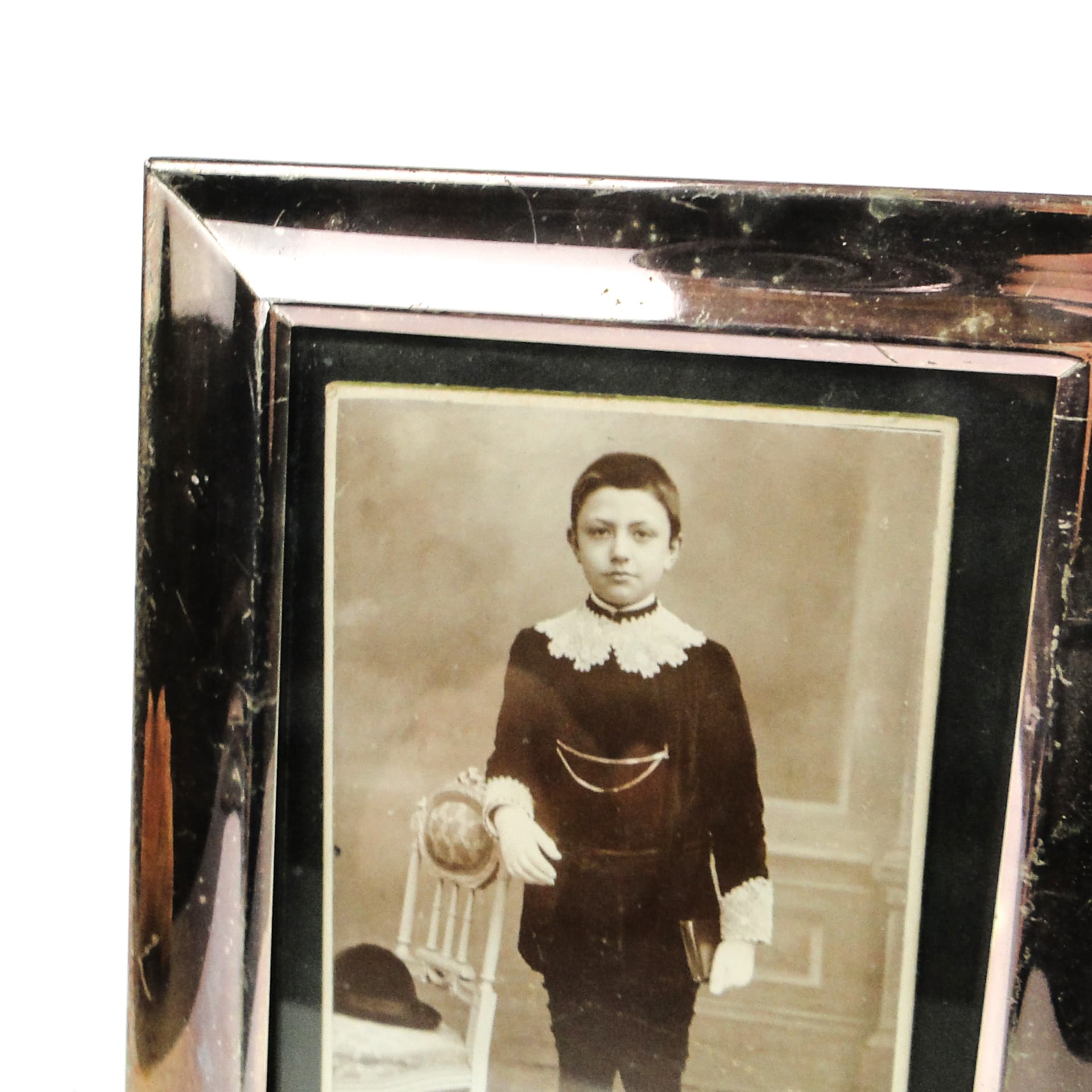 Ramka na zdjęcie Art Deco, metal, Belgia, lata 50. - 111728