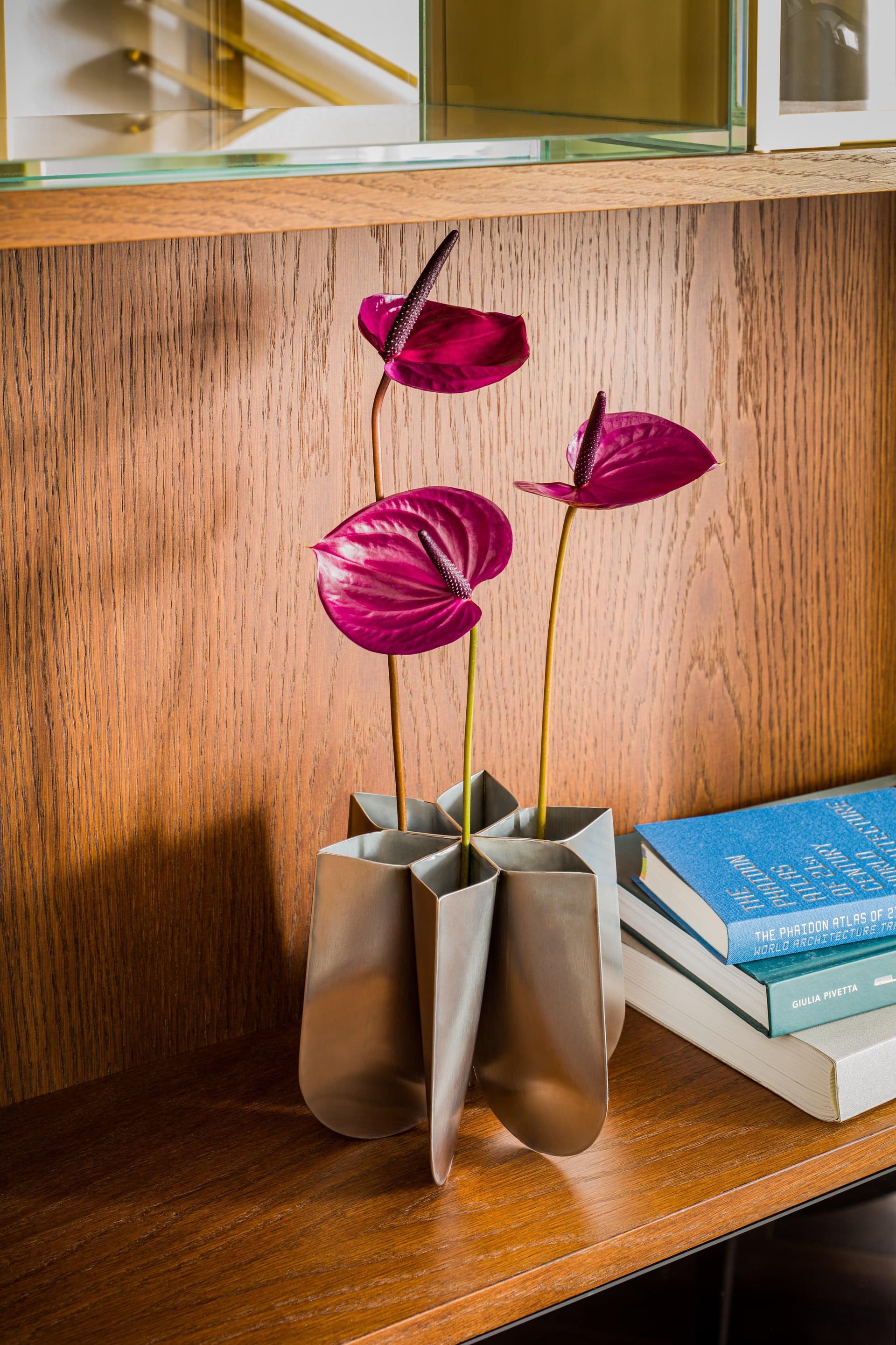 Wazon ROTATION srebrny 30 cm, Zieta Studio - 117596