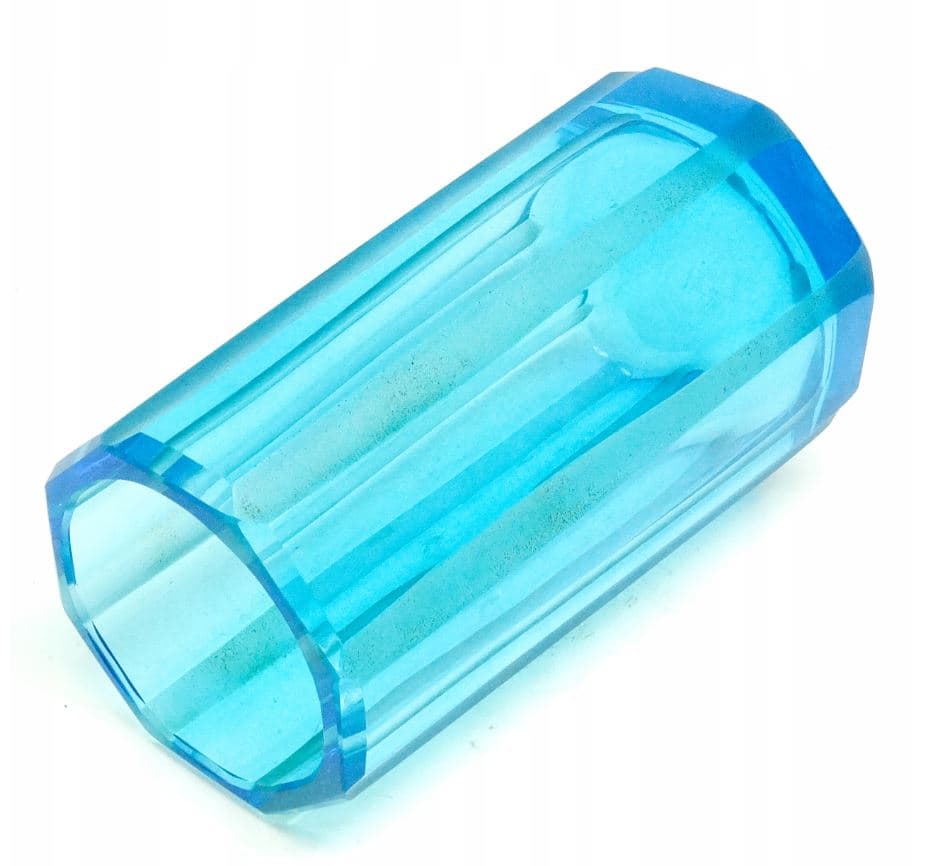 Wazon Art déco, szkło turkusowe, lata 50. - 112010