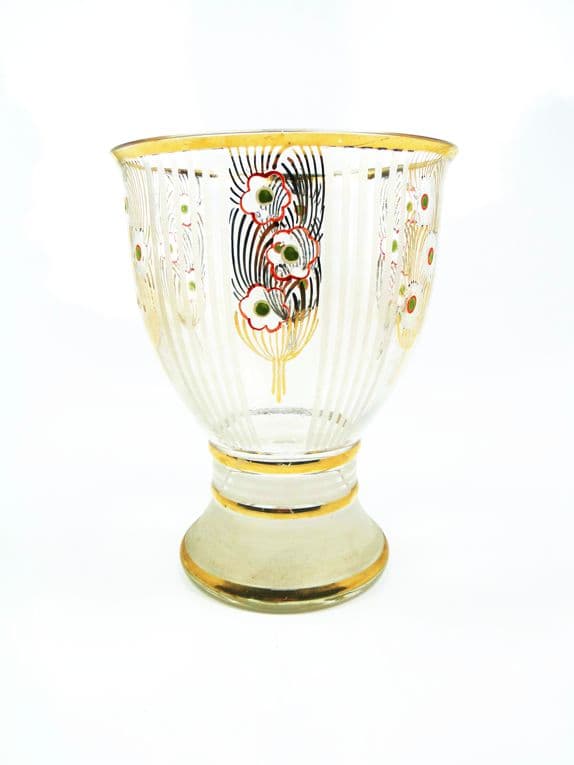 Wazon mid-century modern, szkło, Kamenický Šenov, Czechosłowacja, lata 50. - 112046