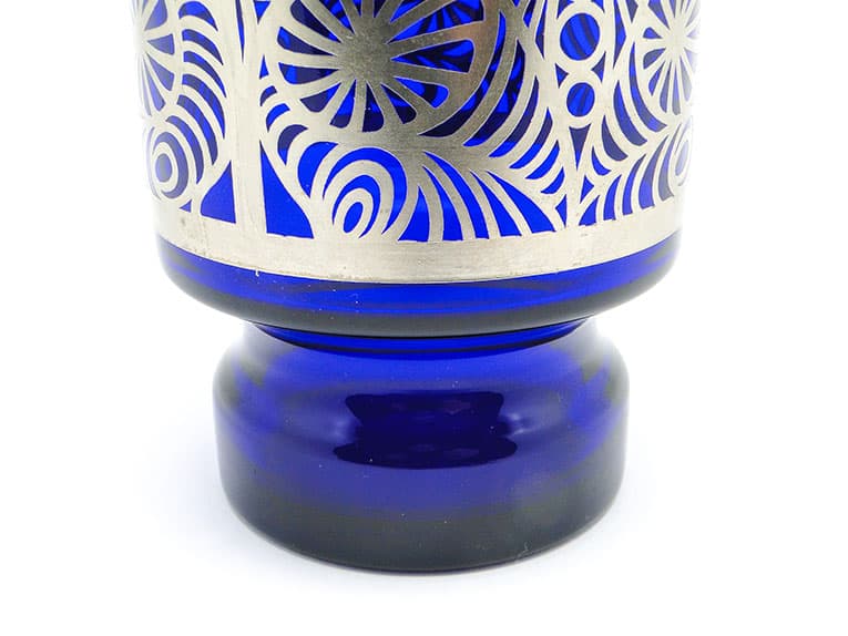 Wazon mid-century modern, szkło kobaltowe, Huta Hortensja, Polska, lata 60. - 112067