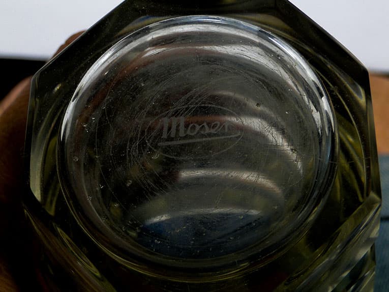 Wazon Art Deco, kryształ, proj. J. Hoffmann, Czechosłowacja, lata 30. - 112135