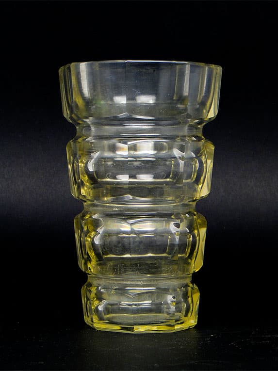 Wazon Art Deco, kryształ, proj. J. Hoffmann, Czechosłowacja, lata 30. - 112128