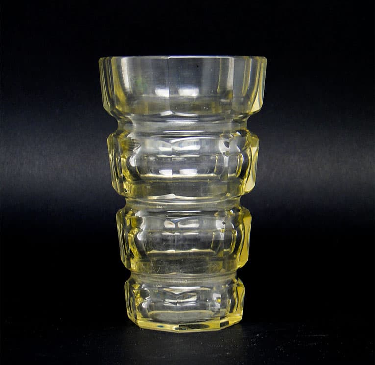 Wazon Art Deco, kryształ, proj. J. Hoffmann, Czechosłowacja, lata 30. - 112129