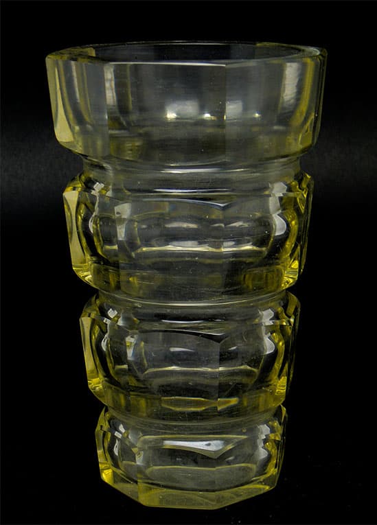 Wazon Art Deco, kryształ, proj. J. Hoffmann, Czechosłowacja, lata 30. - 112136