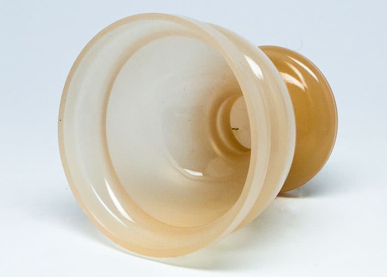 Wazon, mid-century modern, szkło beżowe, Polska, lata 70. - 112172