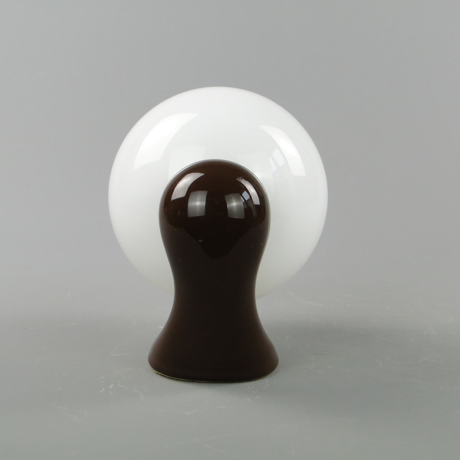 Wall sconce, brown dark, ceramics, Poland, 1970s. - 8109