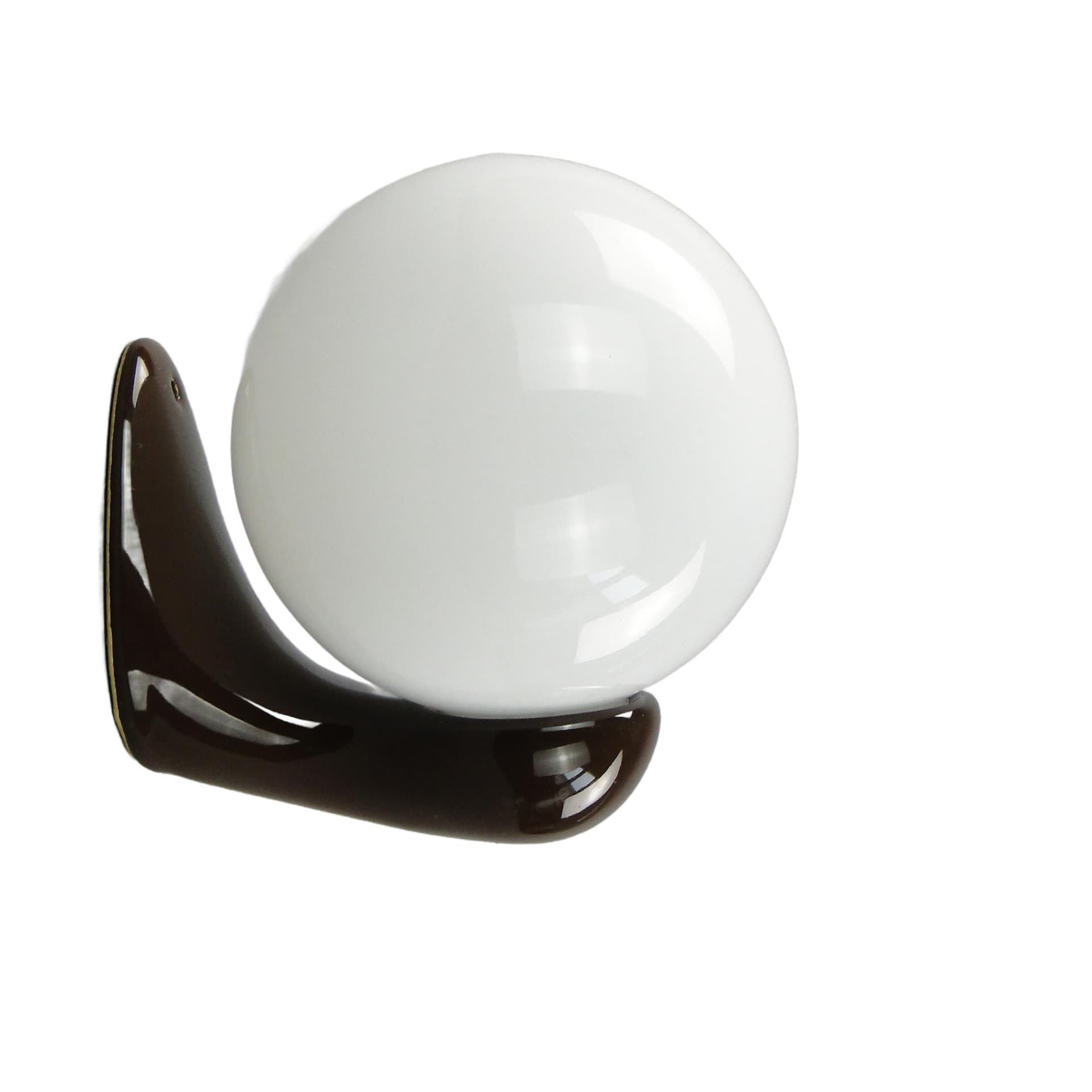 Wall sconce, brown dark, ceramics, Poland, 1970s.