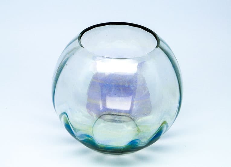 Art Deco globe vase, glass, Huta Niemen, Poland, 1930s. - 112222