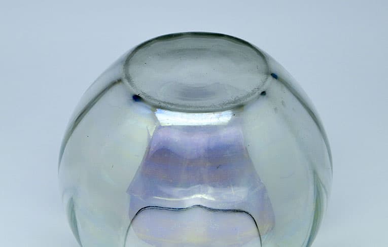 Art Deco globe vase, glass, Huta Niemen, Poland, 1930s. - 112225