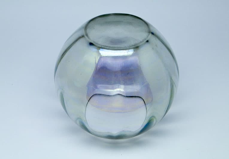 Art Deco globe vase, glass, Huta Niemen, Poland, 1930s. - 112227