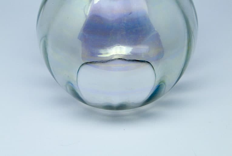 Art Deco globe vase, glass, Huta Niemen, Poland, 1930s. - 112226