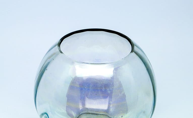 Art Deco globe vase, glass, Huta Niemen, Poland, 1930s. - 112221