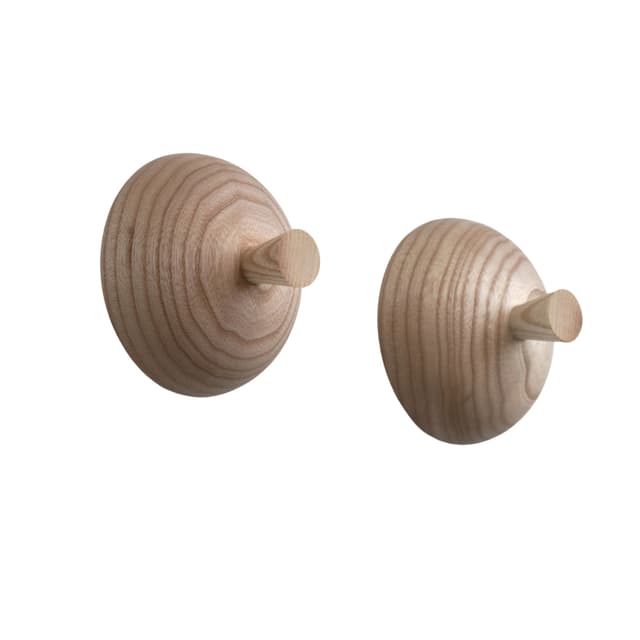 Zestaw dwóch haków ściennych Buste, naturalny jesion, proj. Maria Jeglińska-Adamczewska, GestGest - WYMIARY