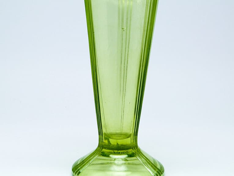 Wazon Art Deco, szkło uranowe, Polska, lata 30. - 112242