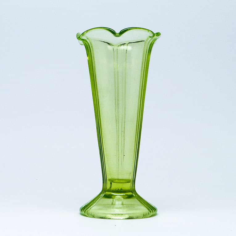 Wazon Art Deco, szkło uranowe, Polska, lata 30. - 112236