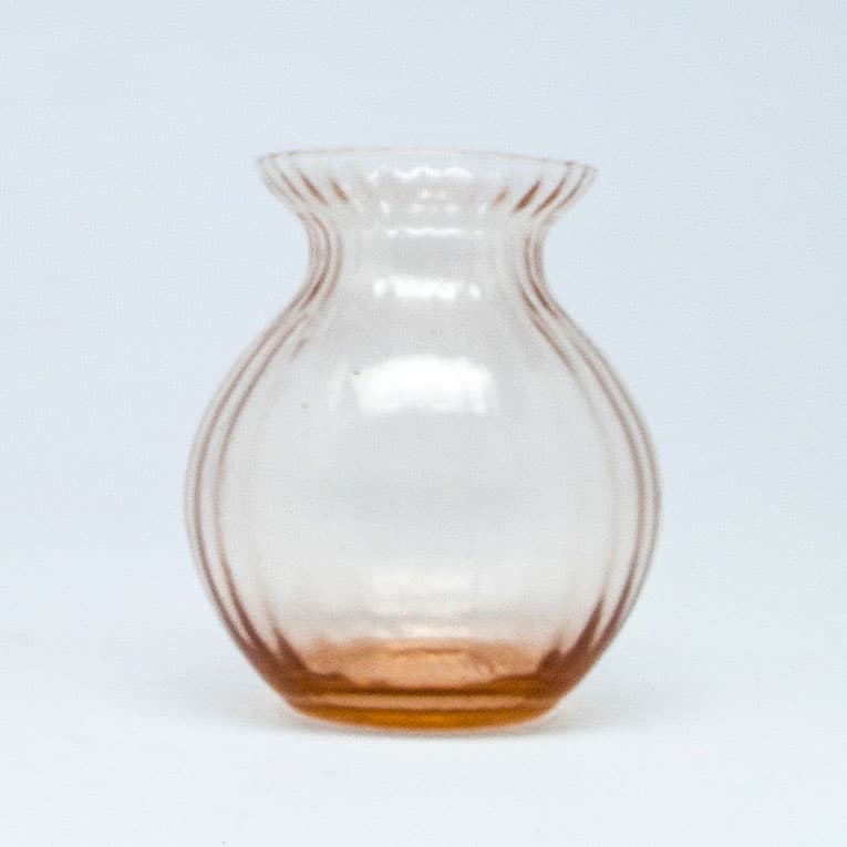Wazon miniaturowy Art Deco, szkło rozalinowe, Polska, lata 30. - 112270